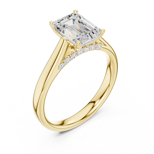 Load image 1 in gallery view. emerald-14k yellow gold|emerald-18k yellow gold