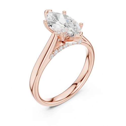 Load image 1 in gallery view. marquise-14k rose gold|marquise-18k rose gold