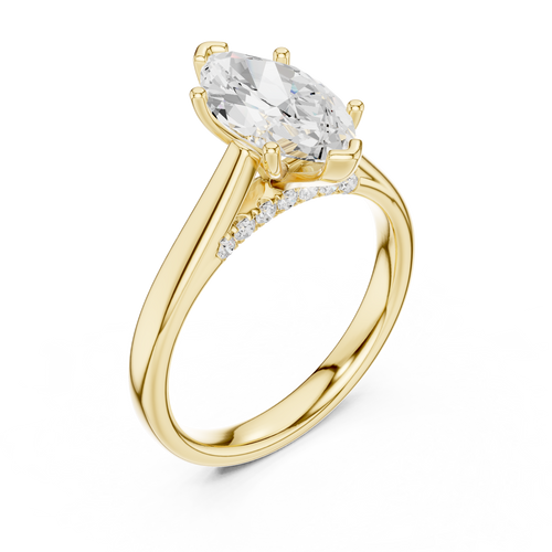 Load image 1 in gallery view. marquise-14k yellow gold|marquise-18k yellow gold