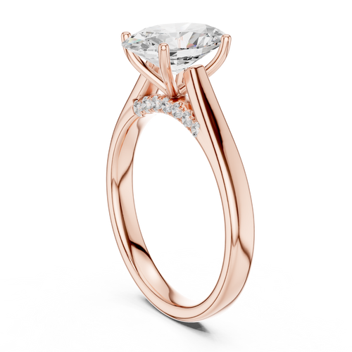 Load image 1 in gallery view. oval-14k rose gold|oval-18k rose gold