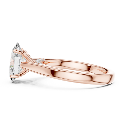Load image 1 in gallery view. oval-14k rose gold|oval-18k rose gold