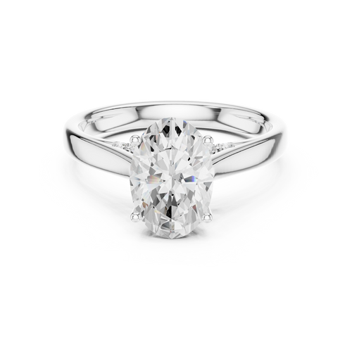 Load image 1 in gallery view. oval-14k white gold|oval-18k white gold|oval-platinum