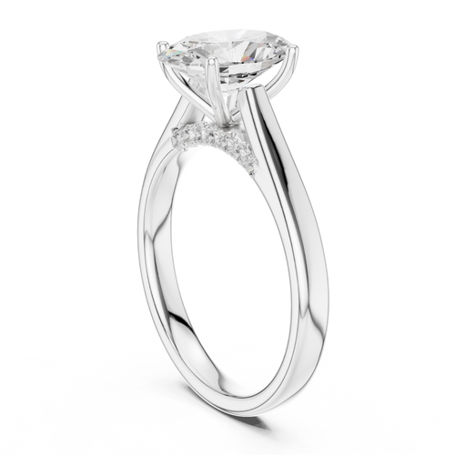 Load image 1 in gallery view. oval-14k white gold|oval-18k white gold|oval-platinum