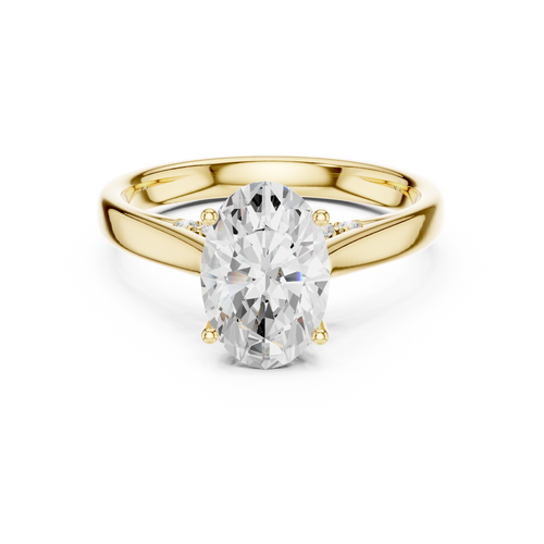 Load image 1 in gallery view. oval-14k yellow gold|oval-18k yellow gold