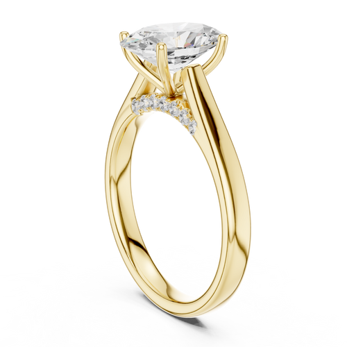 Load image 1 in gallery view. oval-14k yellow gold|oval-18k yellow gold