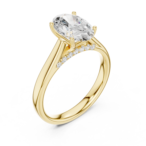 Load image 1 in gallery view. oval-14k yellow gold|oval-18k yellow gold