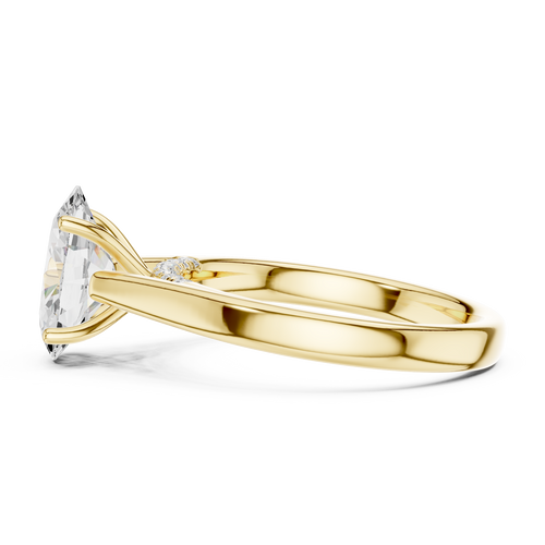 Load image 1 in gallery view. oval-14k yellow gold|oval-18k yellow gold
