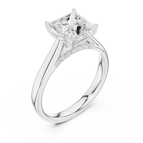 Load image 1 in gallery view. princess-14k white gold|princess-18k white gold|princess-platinum