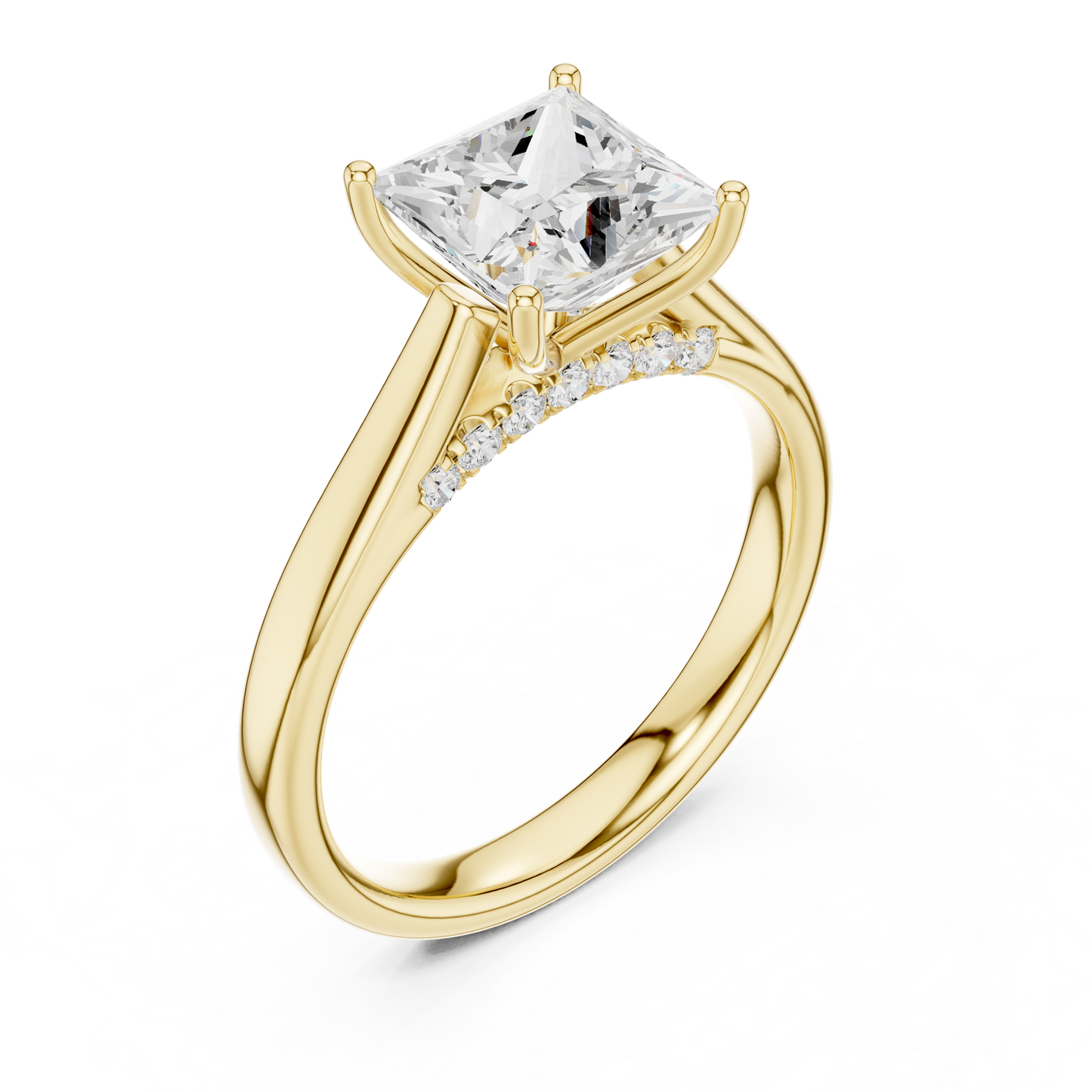 princess-14k yellow gold|princess-18k yellow gold