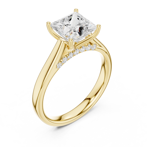 Load image 1 in gallery view. princess-14k yellow gold|princess-18k yellow gold