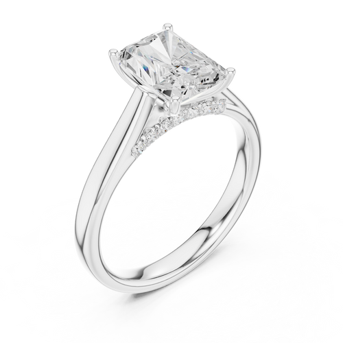 Load image 1 in gallery view. radiant-14k white gold|radiant-18k white gold|radiant-platinum