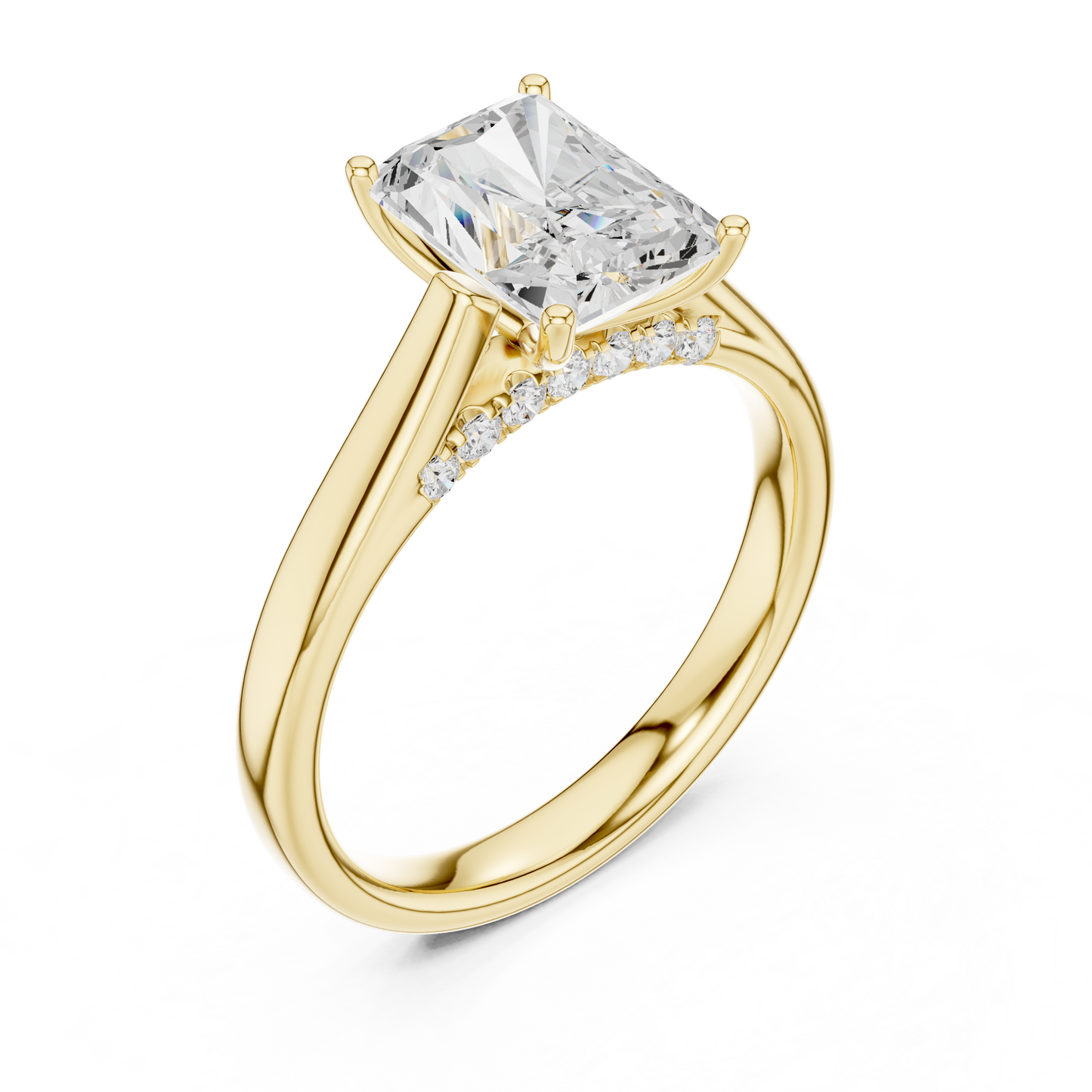 radiant-14k yellow gold|radiant-18k yellow gold