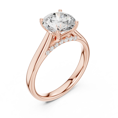Load image 1 in gallery view. round-14k rose gold|round-18k rose gold