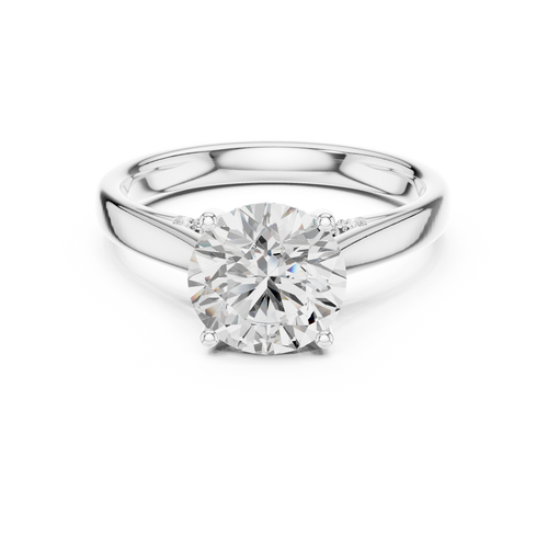 Load image 1 in gallery view. round-14k white gold|round-18k white gold|round-platinum