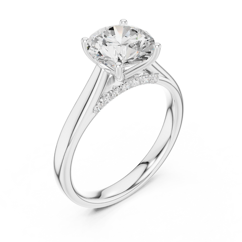 Load image 1 in gallery view. round-14k white gold|round-18k white gold|round-platinum