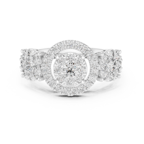 Load image 1 in gallery view. round-14k white gold|round-18k white gold|round-platinum