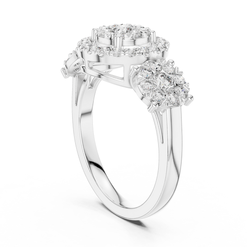 Load image 1 in gallery view. round-14k white gold|round-18k white gold|round-platinum