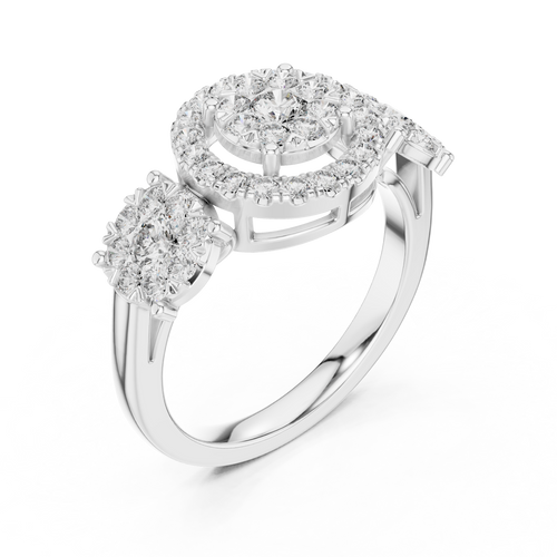 Load image 1 in gallery view. round-14k white gold|round-18k white gold|round-platinum