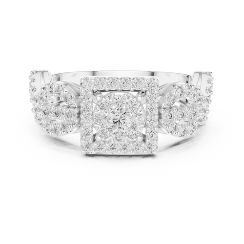 Load image 1 in gallery view. round-14k white gold|round-18k white gold|round-platinum