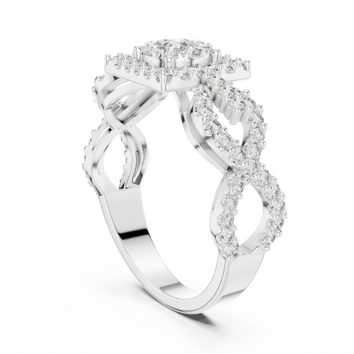 Load image 1 in gallery view. round-14k white gold|round-18k white gold|round-platinum