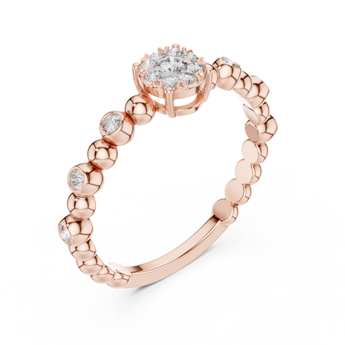 Load image 1 in gallery view. round-14k rose gold|round-18k rose gold