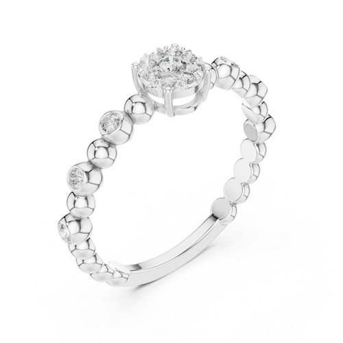 Load image 1 in gallery view. round-14k white gold|round-18k white gold|round-platinum