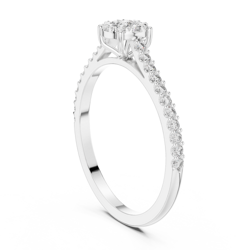 Load image 1 in gallery view. round-14k white gold|round-18k white gold|round-platinum