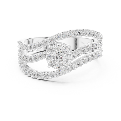 Load image 1 in gallery view. round-14k white gold|round-18k white gold|round-platinum