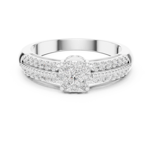 Load image 1 in gallery view. round-14k white gold|round-18k white gold|round-platinum