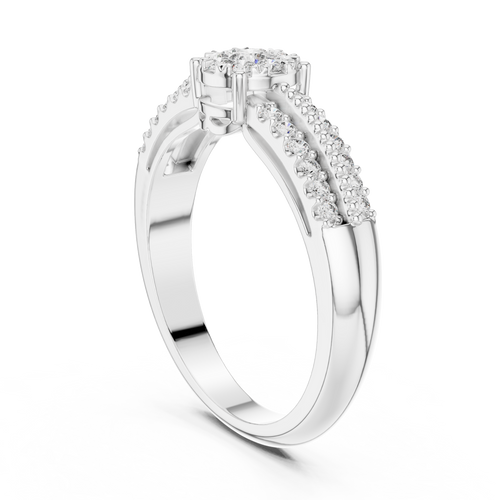 Load image 1 in gallery view. round-14k white gold|round-18k white gold|round-platinum