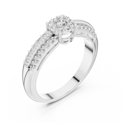 Load image 1 in gallery view. round-14k white gold|round-18k white gold|round-platinum