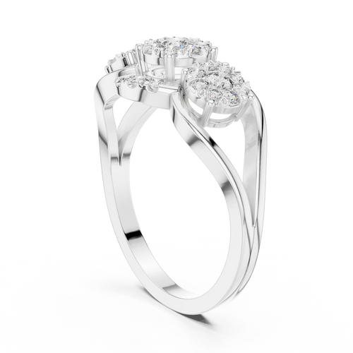 Load image 1 in gallery view. round-14k white gold|round-18k white gold|round-platinum