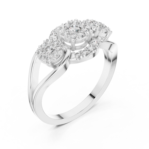 Load image 1 in gallery view. round-14k white gold|round-18k white gold|round-platinum