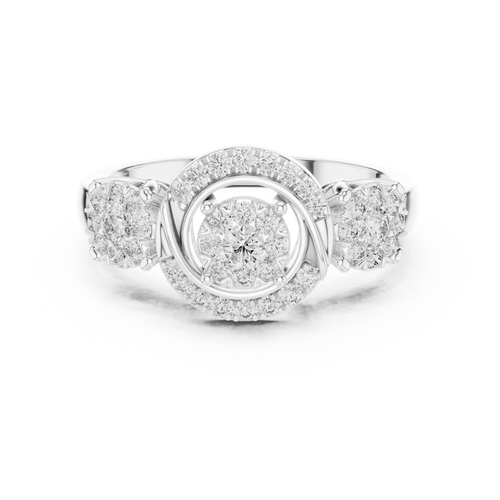 Load image 1 in gallery view. round-14k white gold|round-18k white gold|round-platinum
