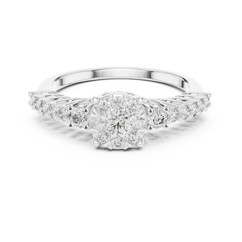 Load image 1 in gallery view. round-14k white gold|round-18k white gold|round-platinum