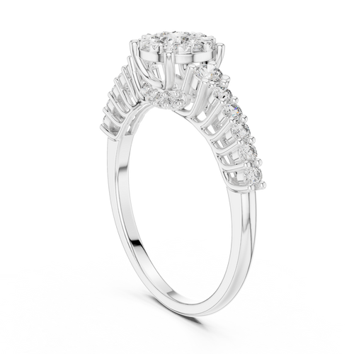 Load image 1 in gallery view. round-14k white gold|round-18k white gold|round-platinum