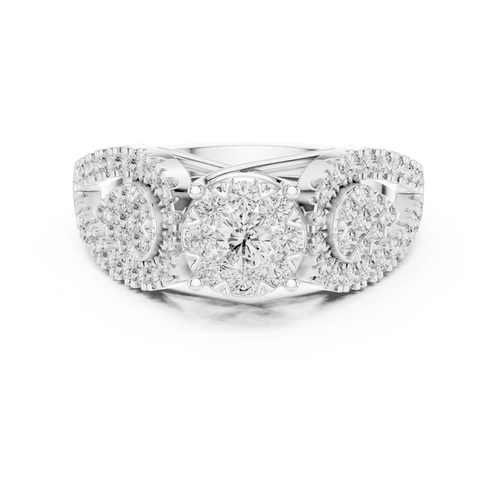 Load image 1 in gallery view. round-14k white gold|round-18k white gold|round-platinum