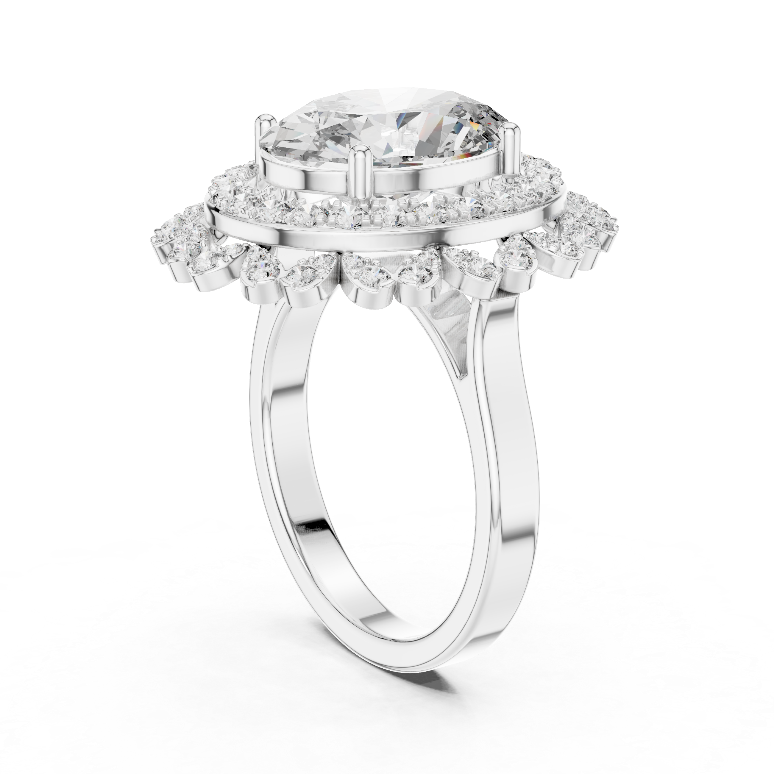 round-14k white gold|round-18k white gold|round-platinum
