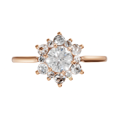 Load image 1 in gallery view. round-14k rose gold|round-18k rose gold