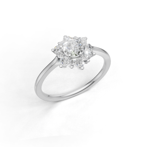 Load image 1 in gallery view. round-14k white gold|round-18k white gold|round-platinum