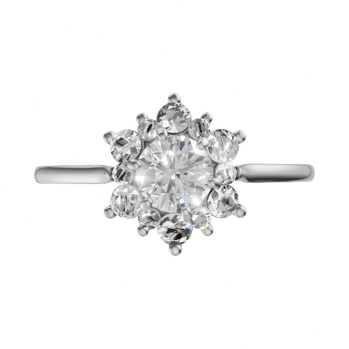 Load image 1 in gallery view. round-14k white gold|round-18k white gold|round-platinum