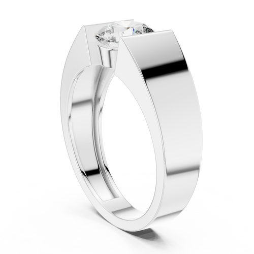 Load image 1 in gallery view. round-14k white gold|round-18k white gold|round-platinum