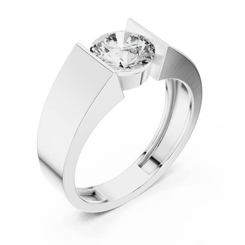 Load image 1 in gallery view. round-14k white gold|round-18k white gold|round-platinum