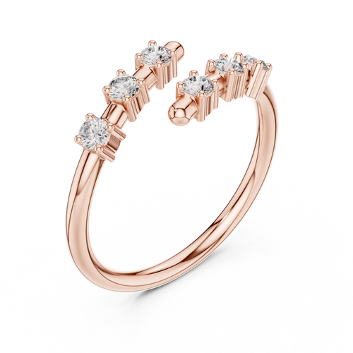 Load image 1 in gallery view. round-14k rose gold|round-18k rose gold