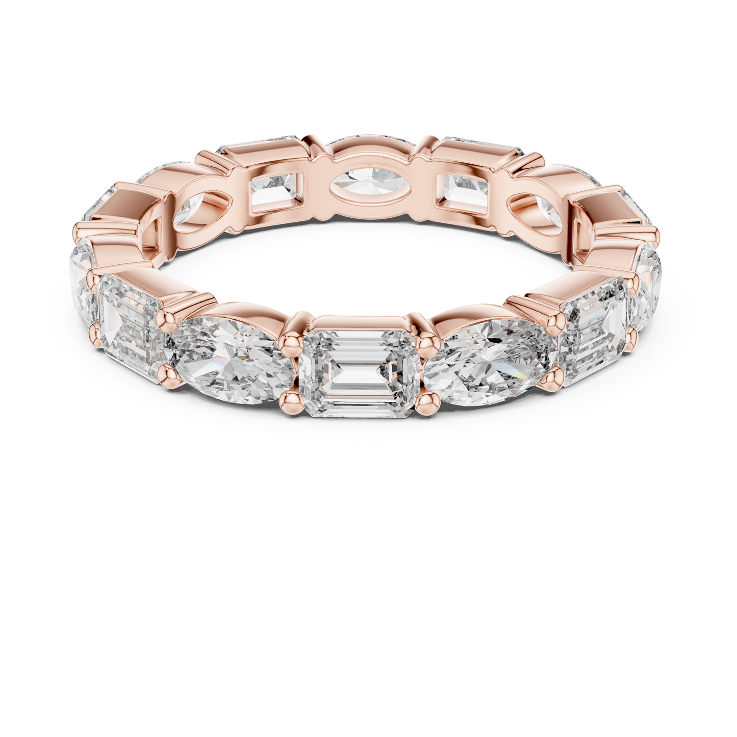 emerald-14k rose gold|emerald-18k rose gold