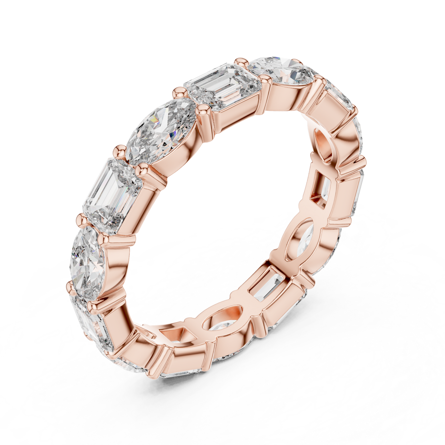 emerald-14k rose gold|emerald-18k rose gold