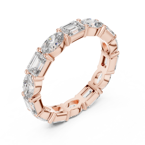 Load image 1 in gallery view. emerald-14k rose gold|emerald-18k rose gold