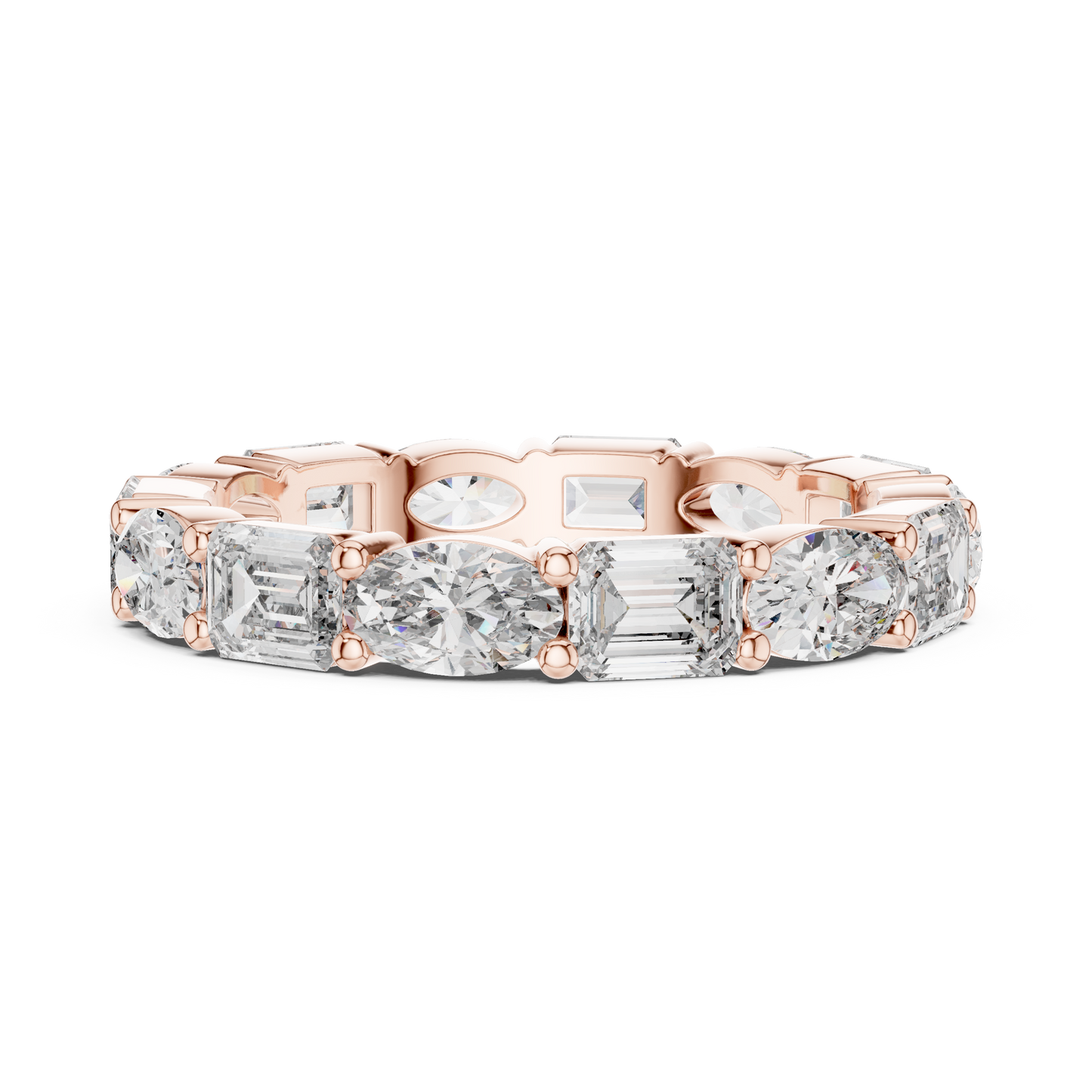 emerald-14k rose gold|emerald-18k rose gold