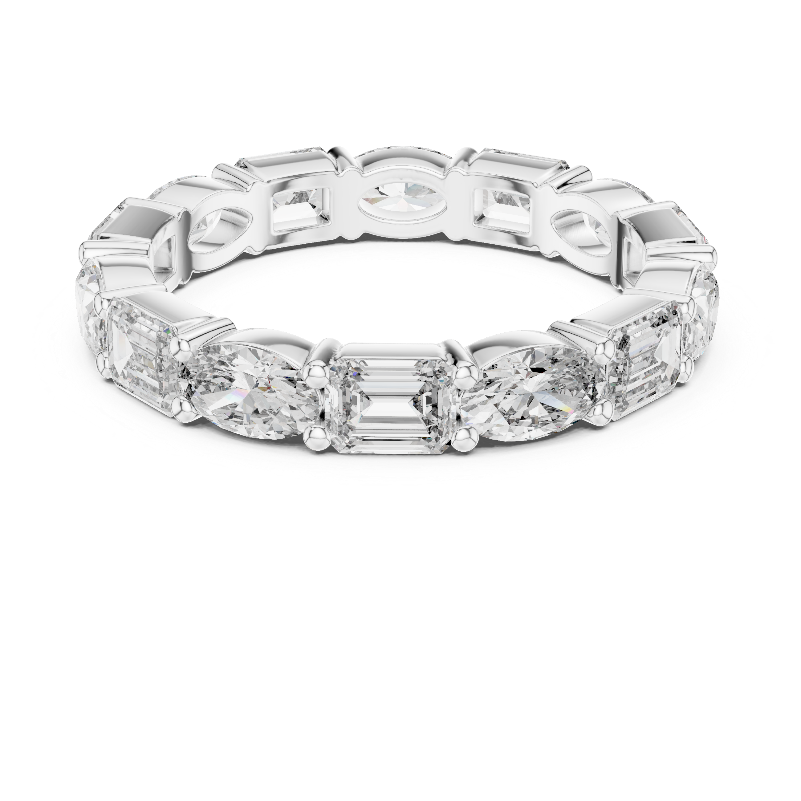 emerald-14k white gold|emerald-18k white gold|emerald-platinum