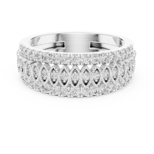 Load image 1 in gallery view. round-14k white gold|round-18k white gold|round-platinum